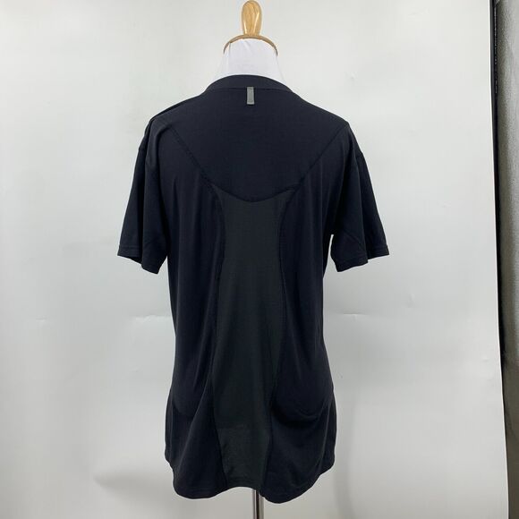 Nike Fit Dry T Shirt Womens XL Extra Large Black Crew Short Sleeve Stretch Nylon - Picture 5 of 11
